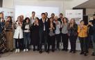 Buena parte de los integrantes de la candidatura de Contigo Tudela, en el acto de este sábado