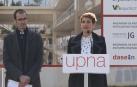 La Presidenta de Navarra, María Chivite, y el vicerrector de Economía, Planificación y Estrategia de la UPNA, Martín Larraza, durante el acto.