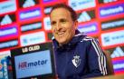 Jagoba Arrasate en la rueda de prensa previa a la vuelta de la semifinal de la Copa del Rey.