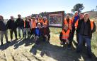 Las personas voluntarias que han colaborado en la adecuación del itinerario en el inicio del recorrido
