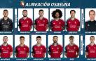 Alineación de Osasuna contra el Athletic