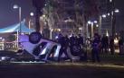 Efectivos de la policía, en el lugar del atropello