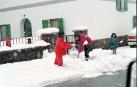 Nieve en Burguete en las nevadas de abril de 1998