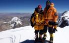 Uxue Murolas e Ignacio Barrio, en la cumbre del Lhotse en mayo de 2022. Disfrutaron de una buena jornada.