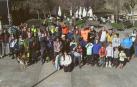 Los voluntarios que participaron en la reforestación de un monte cercano a Sorauren.