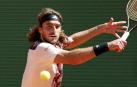 Stefanos Tsitsipas, en su partido ante Taylor Fritz en el Masters 1.000 de Montecarlo