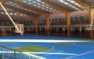 Patio del colegio La Salle de Sestao en el que ha fallecido un niño de 12 años tras sufrir un balonazo