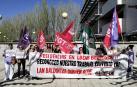 Concentración de las trabajadoras de residencias este miércoles frente a la Residencia la Vaguada