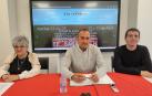 Mª José Oyarbide (FP Sakana), José Julián Garciandia (AES) y David Oroz (Mancomunidad de Sakana)