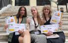 Desde la izquierda, Carlota del Barrio, Ekaterina Silka y Andrea Azanza