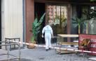 Policía Científica, en el exterior del restaurante incendiado en Madrid