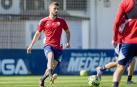 Iker Muñoz, en un entrenamiento reciente con el primer equipo