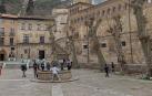 Plaza de San Martín, en el barrio monumental de Estella en una imagen de este invierno