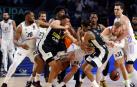 Pelea entre jugadores del Real Madrid y Partizan