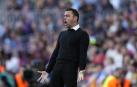 Xavi Hernández, entrenador del F.C. Barcelona, en el partido contra Osasuna