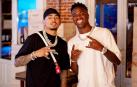 Ozuna, con el madridista Vinicius