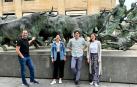 : De izquierda a derecha el equipo de Tweet Binder: Javier Ábrego (fundador), Maite Muruzábal, Miguel Echenique y Teresa Ábrego