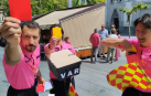 Árbitros del 'colegio' guipuzcoano' de despedida de soltero en Pamplona