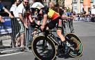 Remco Evenepoel, en la contrarreloj con la que ha dado inicio el giro