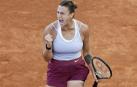 Sabalenka celebra uno de los tantos