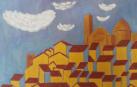 Paisaje levantino, obra perteneciente a su etapa mediterránea. La artista falleció en L’Alfàs del Pi (Alicante) en 2007