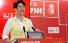 Elma Saiz, durante la presentación del programa del PSN para Pamplona