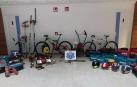 Material recuperado en la operación conjunta de Ertzaintza y Policía Foral