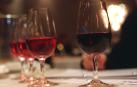 Copas durante una cata de vinos