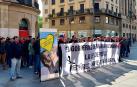 Concentración de policías forales frente al Palacio de Navarra