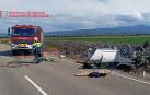 Estado en el que ha quedado el vehículo accidentado en la A-127