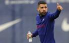 Jordi Alba, en un entrenamiento con el F.C. Barcelona