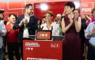 Ramón Alzórriz, María Chivite y Elma Saiz, este domingo