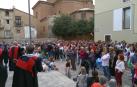 Instante del homenaje a Gerardo Martínez Pérez, el Señor Tomás, que se celebró en la plaza que lleva su nombre enclavada en el Casco Antiguo de Tudela