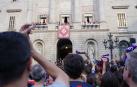 El equipo femenino del FC Barcelona ofreció este 4 de junio la segunda Champions de su historia a sus aficionados en la plaza de Sant Jaume, donde se produjo la agresión