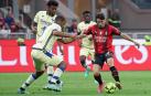 Brahim Díaz (derecha), en un partido reciente con el Milan