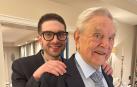 George Soros con su hijo Alexander en Múnich, Alemania