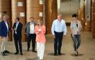 Desde la izda, Martínez (Geroa Bai), García Adanero (PP), Sesma (Cs), Ibarrola (UPN, Asiron (Bildu) y Saiz (PSN), el pasado 23 de mayo en las instalaciones de  ‘Diario de Navarra’