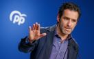 El portavoz de Campaña del PP, Borja Sémper, este lunes durante la rueda de prensa posterior a la  la reunión del Comité de Dirección del partido