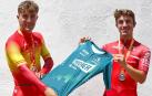 Los hermanos Aznar, Unai (izda.) y Hugo (dcha.), coparon el podio de la contrarreloj del Campeonato de España sub23 al conseguir el oro y la plata, respectivamente