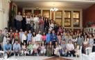 Foto de familia del acto de bienvenida en el Colegio de Médicos de Navarra a los 120 nuevos médicos internos residentes