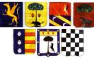 Escudos de las calles Santo Domingo y Zapatería y del barrio de la Rochapea