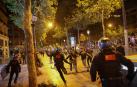 Disturbios en los Campos Elíseos de París