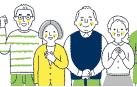 Siluetas de varias personas mayores