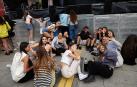 Fotos del ambiente en Pamplona el 5 de julio./