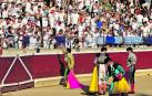 Un instante del festejo taurino celebrado en la plaza de Tafalla el pasado 16 de agosto