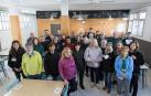 Responsables y voluntarios de Villa Javier Tudela, en el comedor social del centro