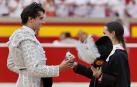 Roca Rey y Ane Arriaza, en la corrida del día 11 en la plaza de toros de Pamplona