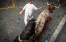 Octavo encierro de San Fermín en el tramo de Santo Domingo