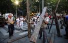 Retirada del vallado tras el último encierro de San Fermín