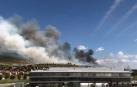 Imagen del humo del incendio registrado entre Olloki y Alzuza